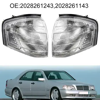 

1 Pair Car Corner Lights Turn Signal Lamps Car Accessories for Mercedes B-enz C Class W202 1994-2000