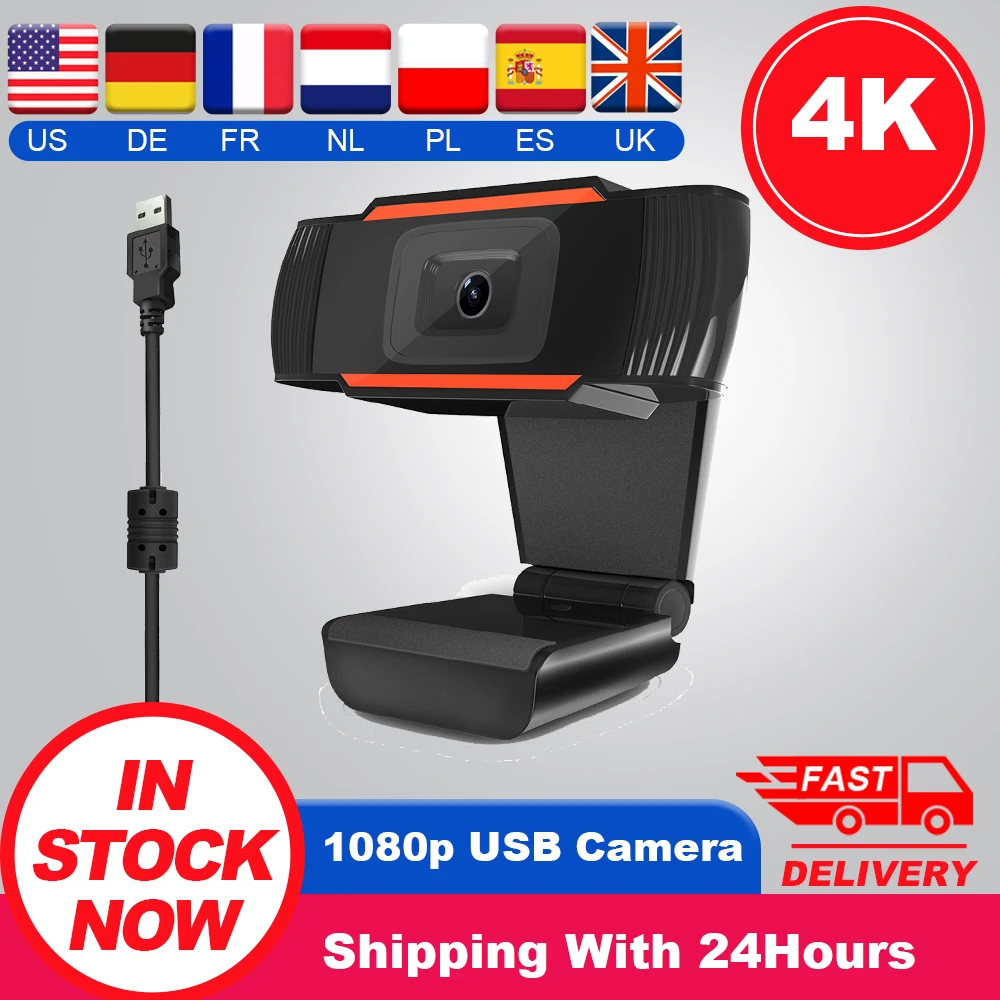 웹캠 ViBAO K20 Webcam 4k High Definition USB 2.0 67.9° Horizontal View Angle Web Camera with Microphone web cam 1080p | Компьютеры и