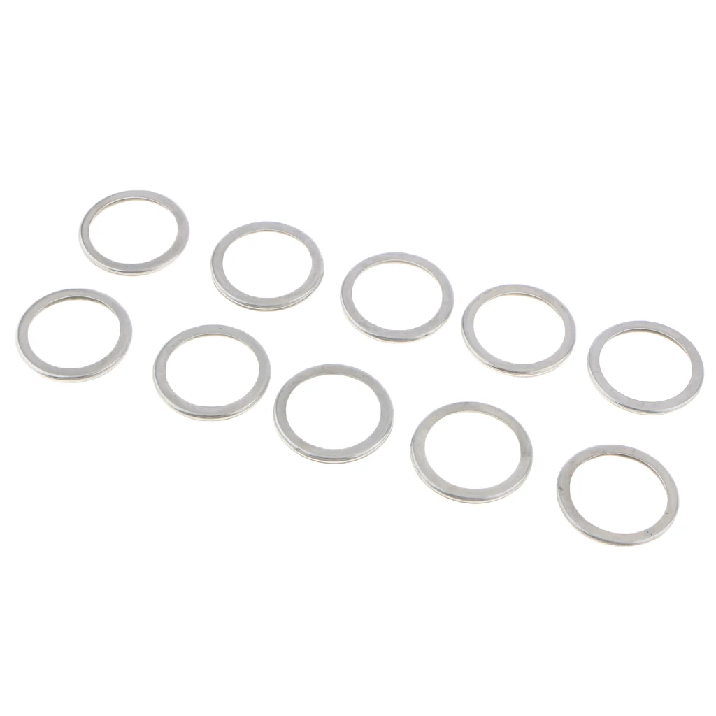 10PCS M20 Aluminum Oil Crush Washers/Drain Plug Gaskets Compatible with Subaru 11126- AA000, Silver