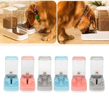 

3.8L Pet Automatic Feeder Dog Cat Drinking Bowl Pet Cat Dog Water Drinking Feeding Large Capacity Food Dispenser Durable