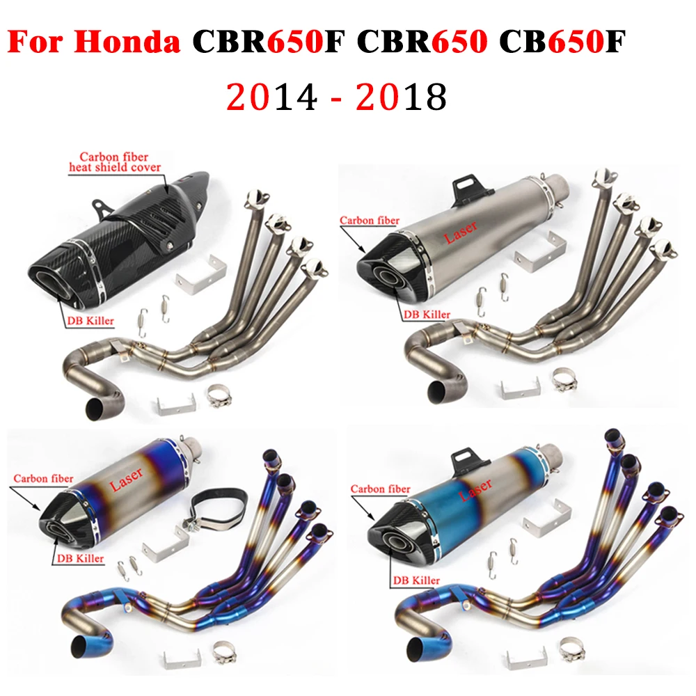 CBR 650F 650 CB выхлопная система мотоцикла труба для Honda CBR650F CBR650 CB650F 2014 2018 2017 2016 с