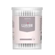 200 шт. одноразовые ватные палочки бумажный рулон спиральная головка для новорожденных макияж тампон для чистки сенсорного экрана зубная щетка с двумя головками ресницы снятия