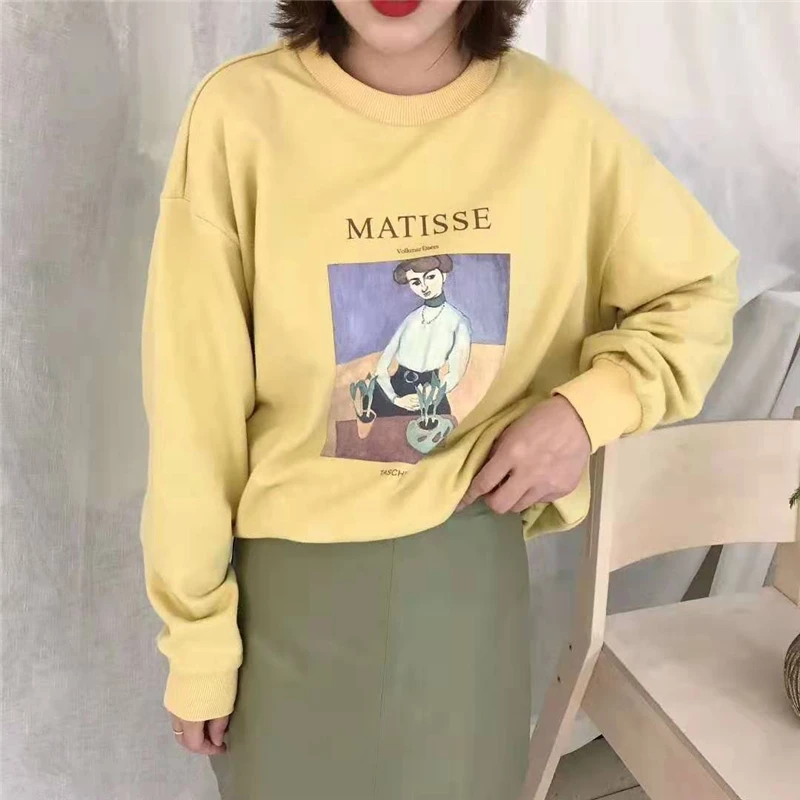 Merry Pretty/Хлопковые женские толстовки с капюшоном и принтом с героями мультфильмов, Зимний спортивный костюм с длинными рукавами и круглым вырезом для девочек, пуловеры