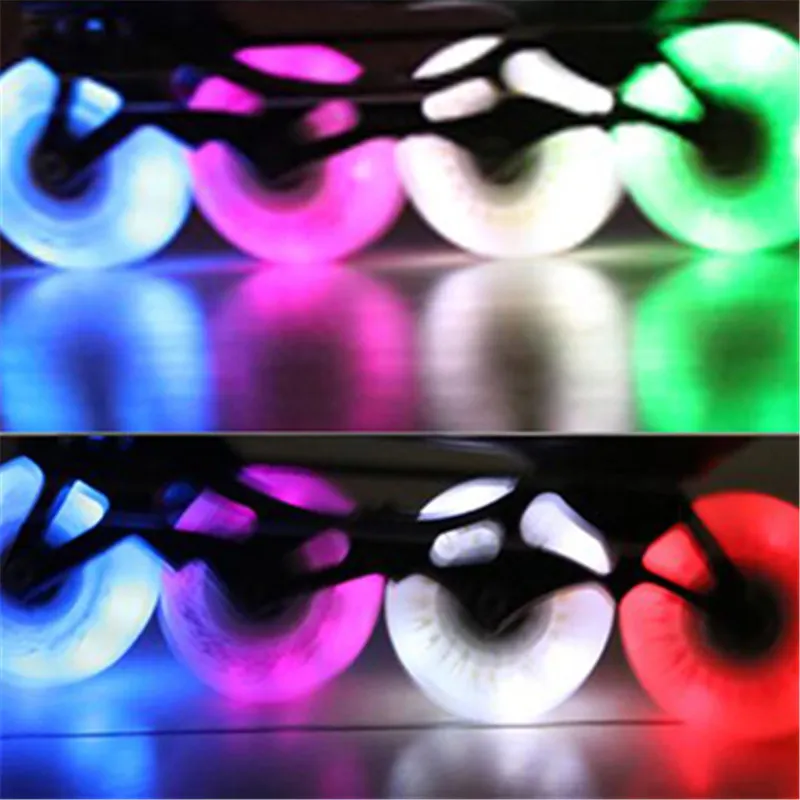 8 Pcs/lot 90A F1 LED Flash Inline Skates Wheel, 72mm 76mm 80mm F1 For SEBA for Powerslide for RB Roller Skate Wheels