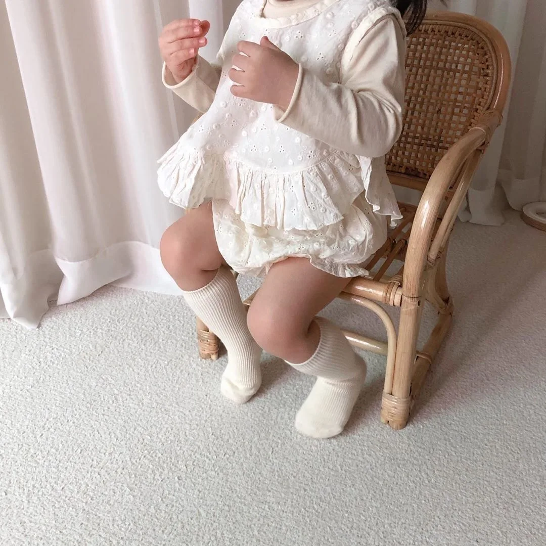 conjunto de roupas de bebê menina estilo coreano bordado bebê criança sem mangas peças conjunto