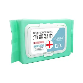 

120 Sheets Flip Top Alcohol Wipes Hand Skin Toys Sanitizing Disinfecting Pads