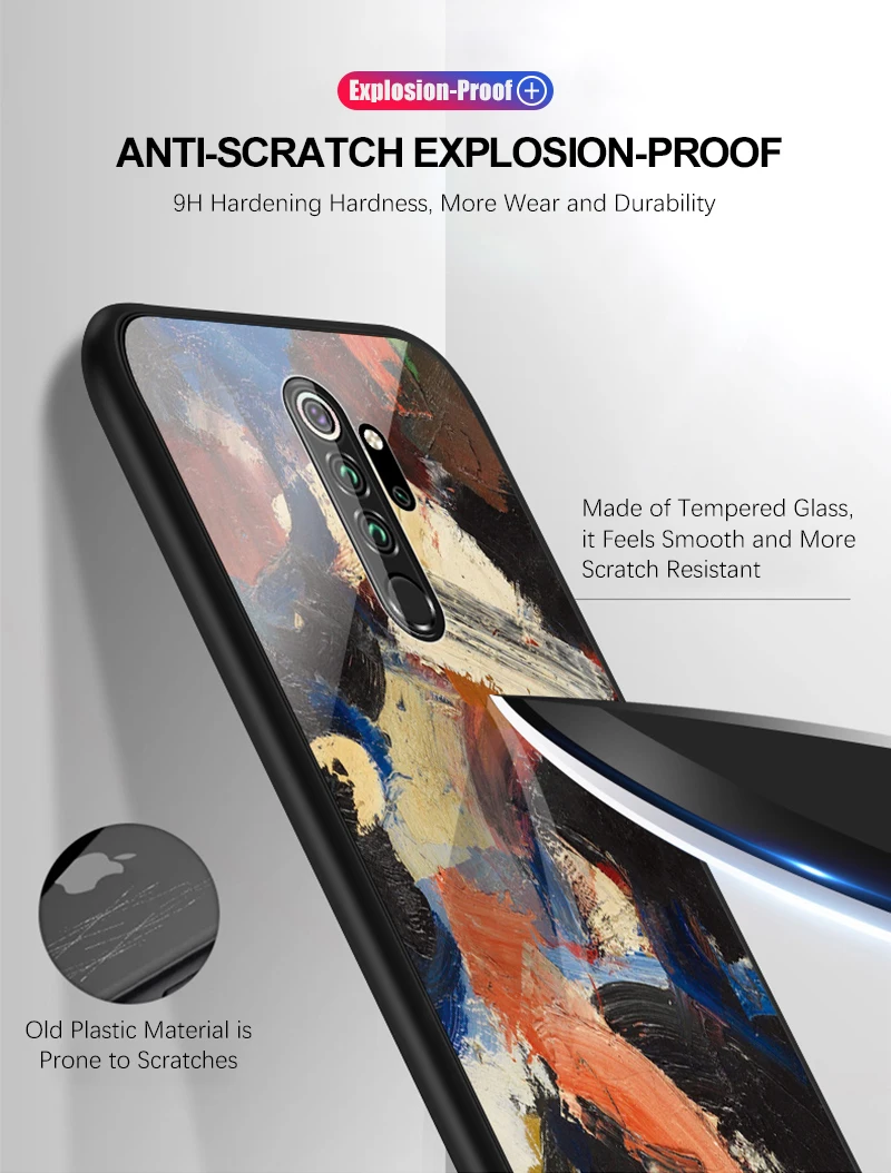 Чехол с градиентным закаленным стеклом для телефона Xiaomi Redmi Note 8 Pro чехол T 8A note8 t
