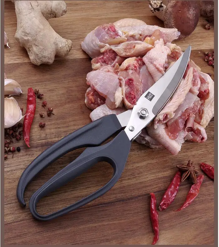 Xiaomi Houhou Stainless Steel Kitchen Scissors Multipurposes Shears Tool For Chicken Poultry Fish Meat Vegetables Herbs BBQ's To (3)