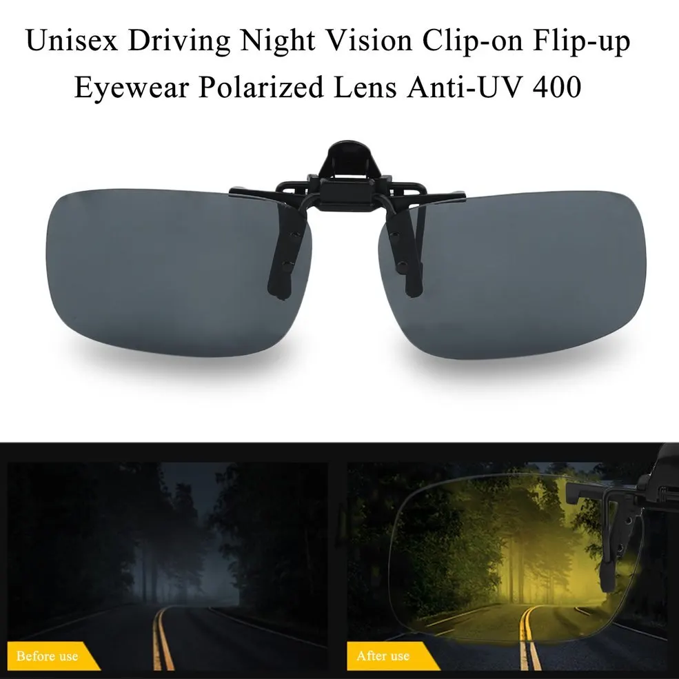 Polarisierte Clip auf Driving Brille Sonnenbrille Tag Vision UV400 Objektiv  CL