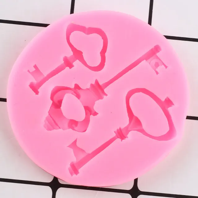 Sugarcraft Kulcsok Alak Szilikon Penész Cukorkák Agyag Csokoládé Sütő Formák Diy Party Cupcake Topper Fondant Sütemény Díszítő Szerszámok - Image 6