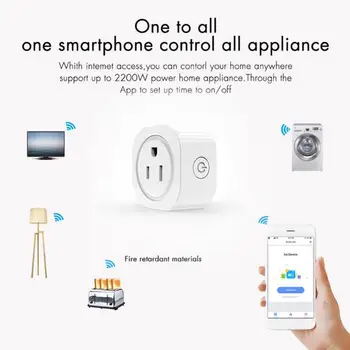 

US Plug WiFi Electronics Socket Wireless Smart Switch Outlet Timer APP Control Power Voice Control for Amazon Alexa Google IFTTT