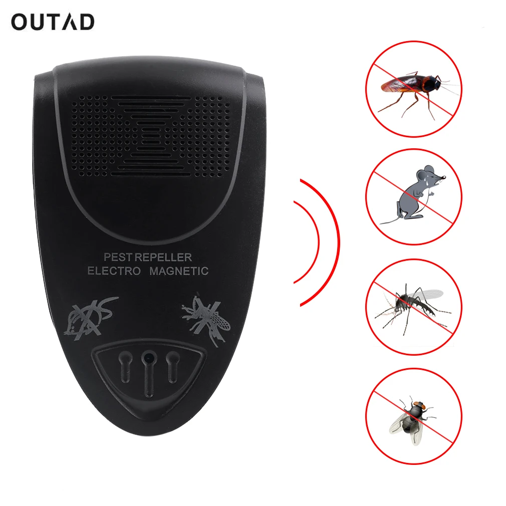 

OUTAD Professional 3110 Electronic Ultrasonic Rat Mouse Repellent Indoor Anti Mosquito Insect Pest Killer Repeller US/EU plug