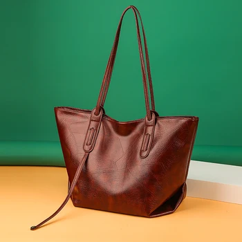 

Large Capacity Women Handbag Pu Leather Shoulder Bag Vintage Top handle Tote Bag Casual Hobo Bag Designer Female Bag Women Bols