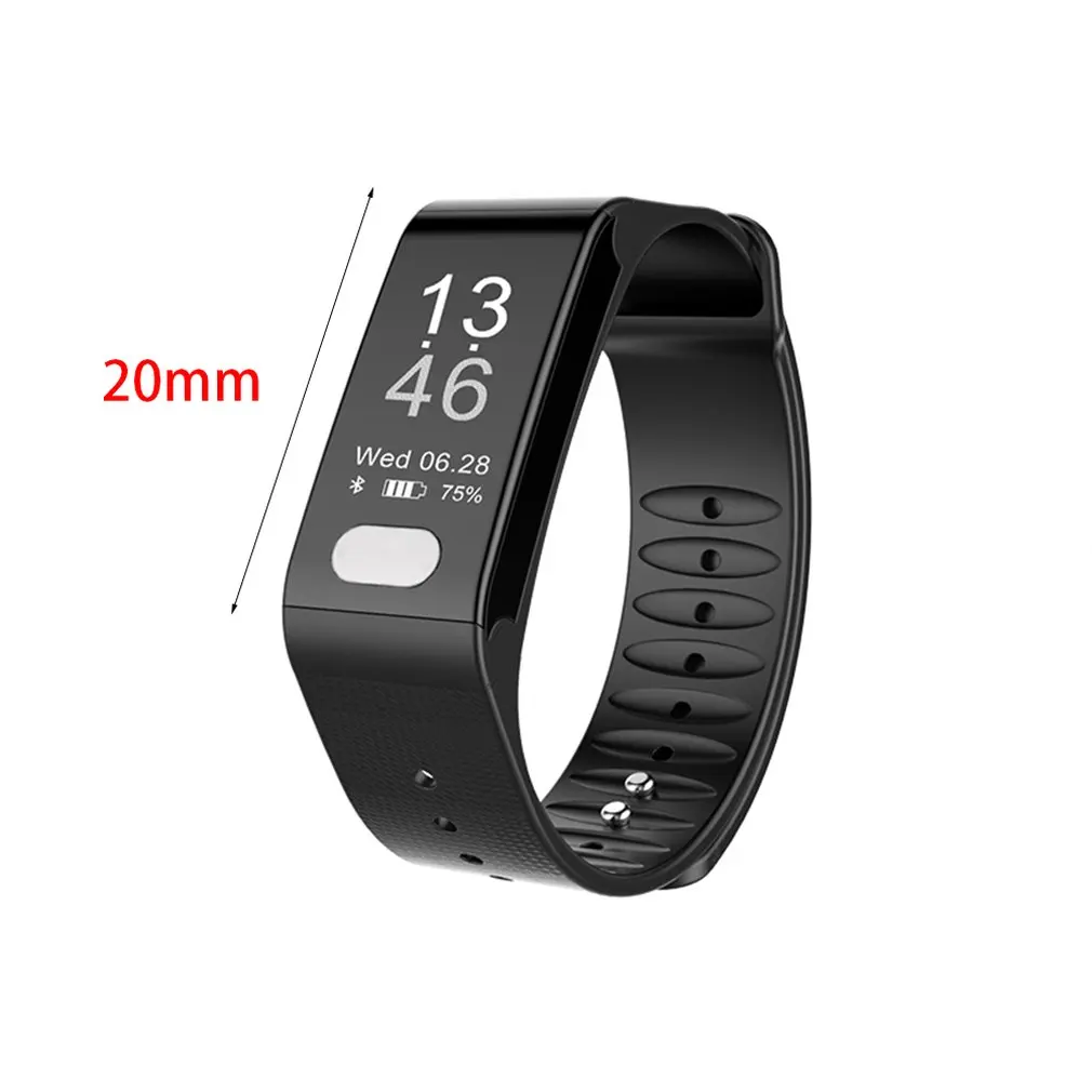 TLWT6 0,9" цветной экран Smartband ECG монитор сердечного ритма Удаленная камера водонепроницаемый шагомер спортивный браслет