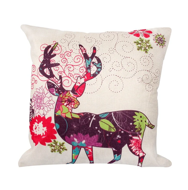 pillowcase 13 45*45 см Рождественская наволочка Чехлы Рождественский орнамент на Рождество Декор для дома Рождество Декор Noel Navidad год - Цвет: pillowcase 13