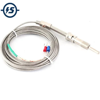 

Type-K Sensor Spring Thermocouple Probe Temperature Tester Metal Shielded Wire 0-600 Celsuis