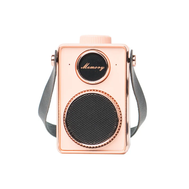 Розовый Портативный мини Bluetooth Сабвуфер Звук динамик Ретро Беспроводной Стерео Soundbox WIF66 - Цвет: Розовый