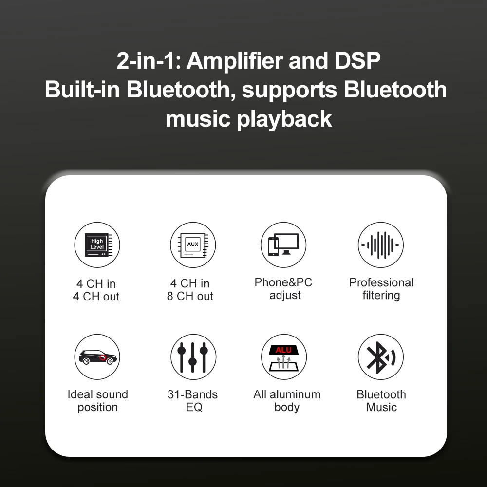 ISUDAR автомобильный DSP усилитель авто аудио цифровой звуковой процессор 700 Вт макс