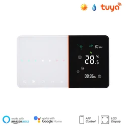 Tuya WiFi Smart Thermostat with Weather Station, Temperature Controller Work for Electric Floor Heating Water/Gas Boiler