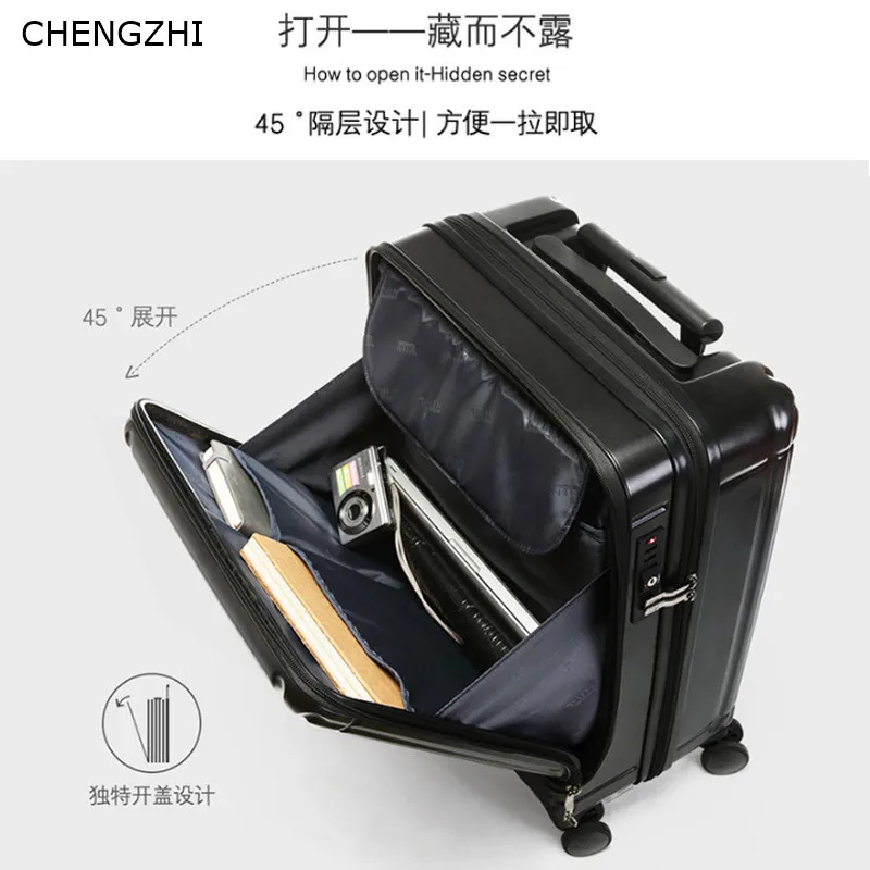 Чемодан на колесиках CHENGZHI для мужчин и женщин 20 дюймов|Ручные сумки| |