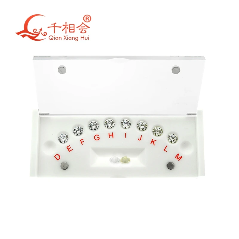 GIA 다이아몬드 표준 컬러 등급 CZ 마스터 스톤 라운드 레이저 큐빅 지르코니아 스톤 테스터 도구, 4Cs 참조