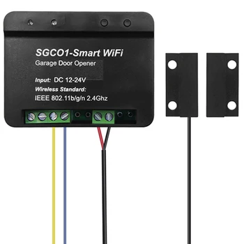 

SHGO HOT-Newest Release Garage Door Opener Receiver Wifi Smart Receiver with Sensor Use for Swing Sliding Gate Opener TX Car