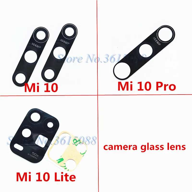 

2x Rear Back Camera Glass Lens Replacement Parts for Xiaomi Mi 10 Pro Lite with sticker