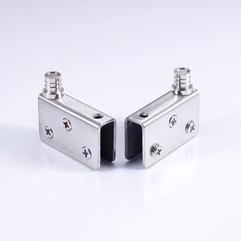 

1/2/4pcs Stainless Steel for 5-8mm Glass Door Glass Pivot Clamps Door Hinges TUE88
