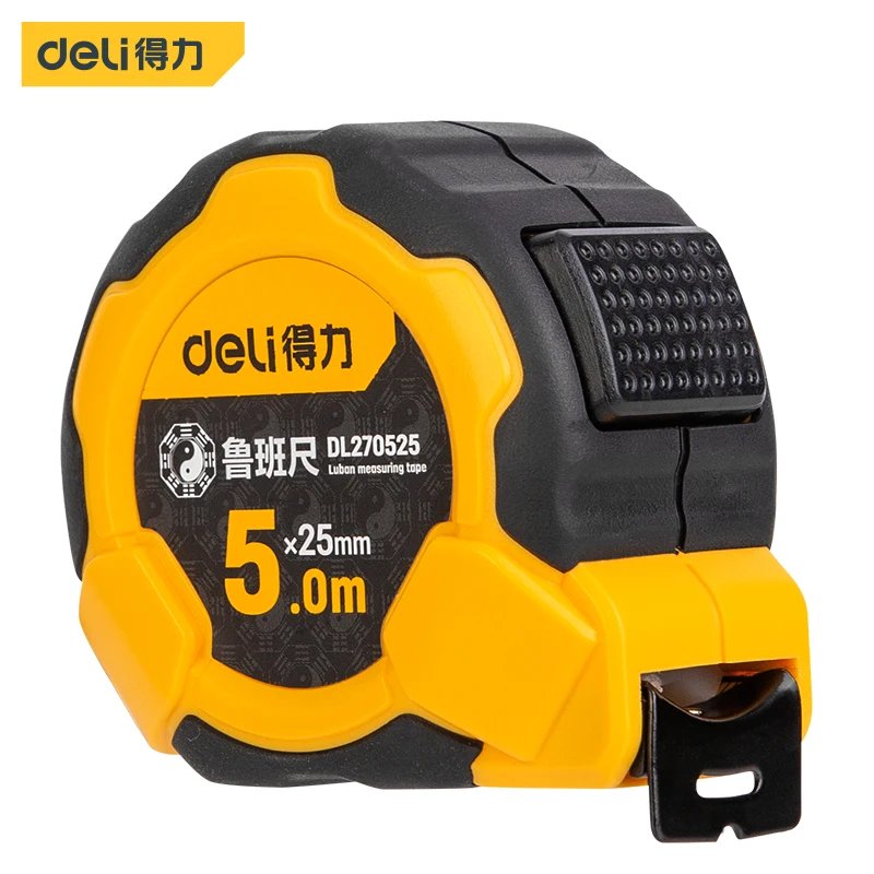 

Deli Carpenter's Square High Accuracy Auto Lock Gauging Tool Retractable Ruler Tape Measure Sewing Pull Steel Tailor Flexible
