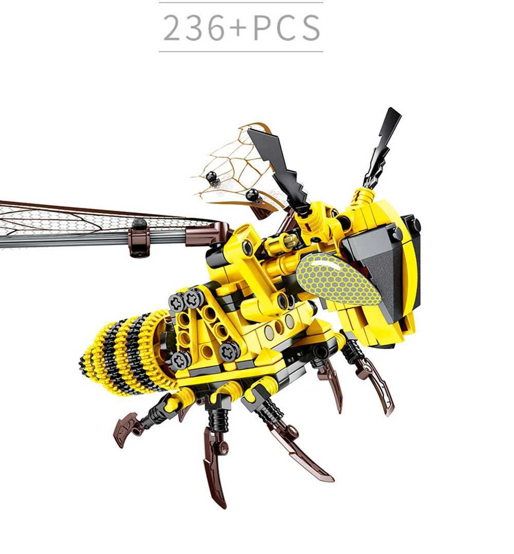 330PCS Simulation insect hand animal toy Puzzle butterfly robot toy assembled kid's building Puzzle toys for children toys gift