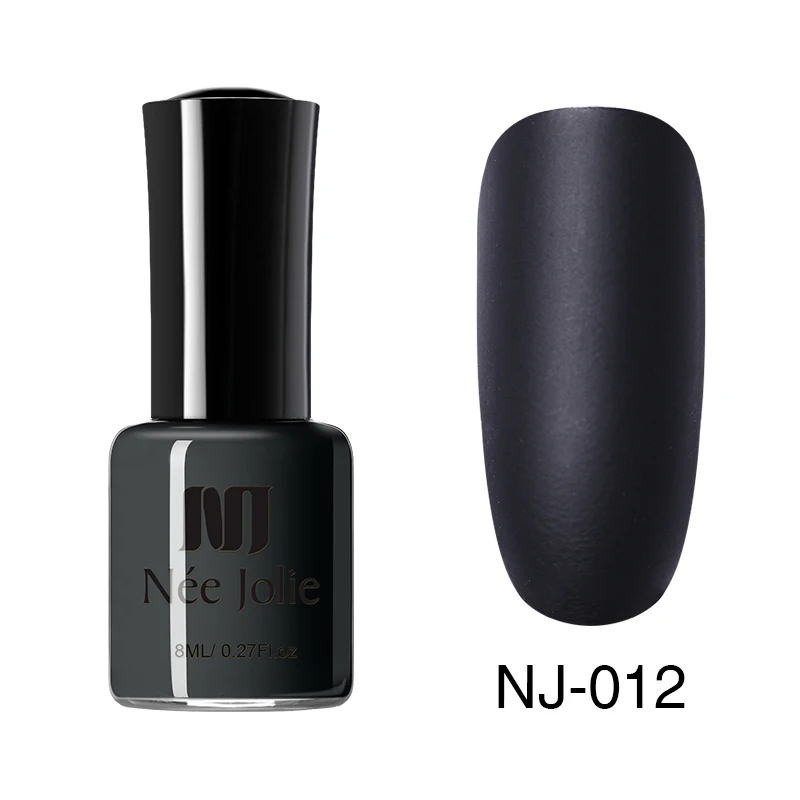 8ml Matte NJ-012 Матовый лак для ногтей NEE JOLIE 65 цветов 8/7. 5/3. 5 мл стойкий лак для ногтей Быстросохнущий лак для ногтей с голографическим эффектом - Цвет: 8ml Matte NJ-012