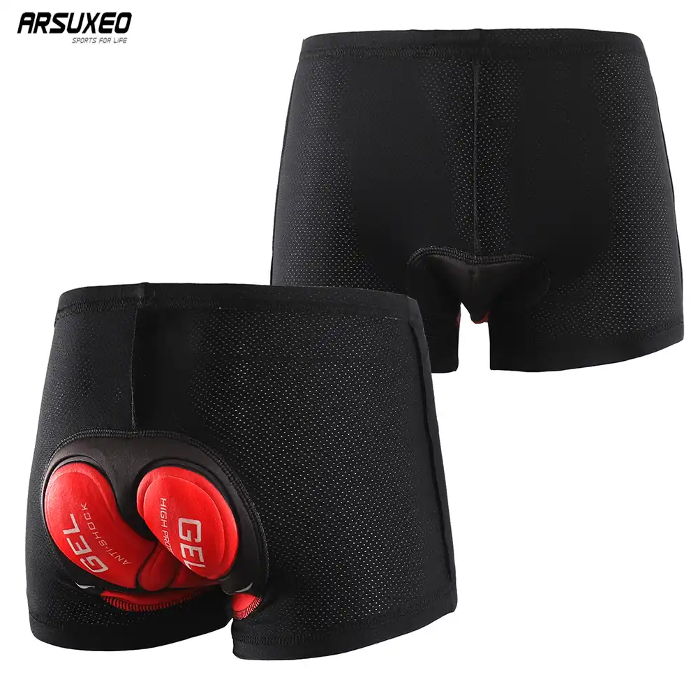 Arsuxeo men's cycling under shorts bike padded shorts Clearance