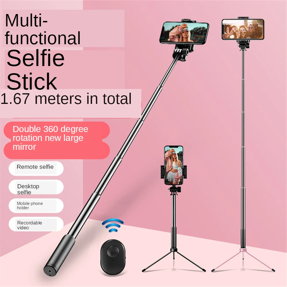 Mobile Phone Tripod Bluetooth Carrier Selfie Stick Wireless Phone