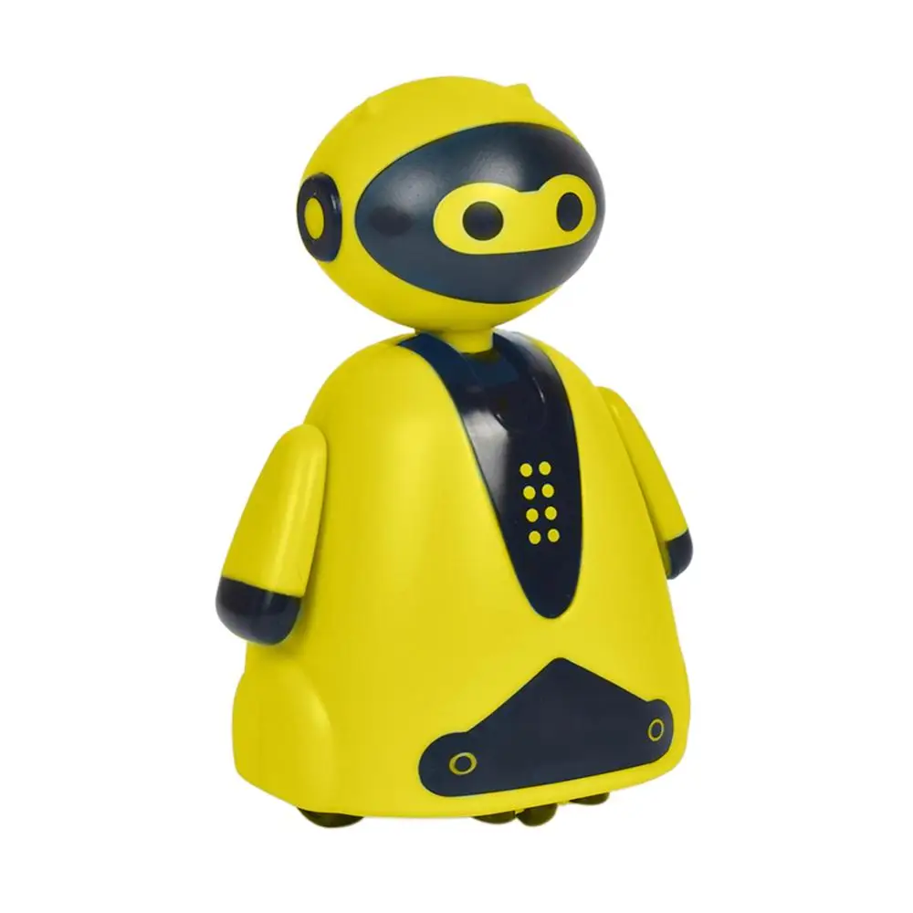 yellow robot Электрическая свинья робот Индукционная ручка дистанционного радио автомобиль с светильник музыкальная обучающая игрушка улучшает творческие способности воображение - Цвет: yellow robot