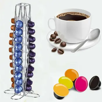 

24/36/40/42Pcs Coffee Pods Holder Rotating Rack Coffee Capsule Stand Dolce Gusto Capsules Storage Shelve Organization Holder