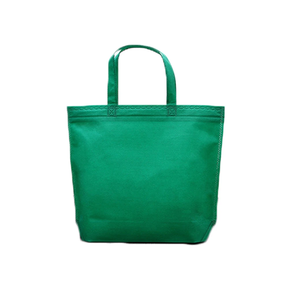 Многоразовые Большой холстом хлопчатобумажные ткани сумка-шоппер Для женщин через плечо, сумка-тоут из нетканого материала окружающей среды Чехол Органайзер мультифункциональная сумка - Цвет: Зеленый