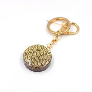 

Faceted Organ Round Pendant Silicone Resin Mold Keychain Jewelry Making Tools X7YC