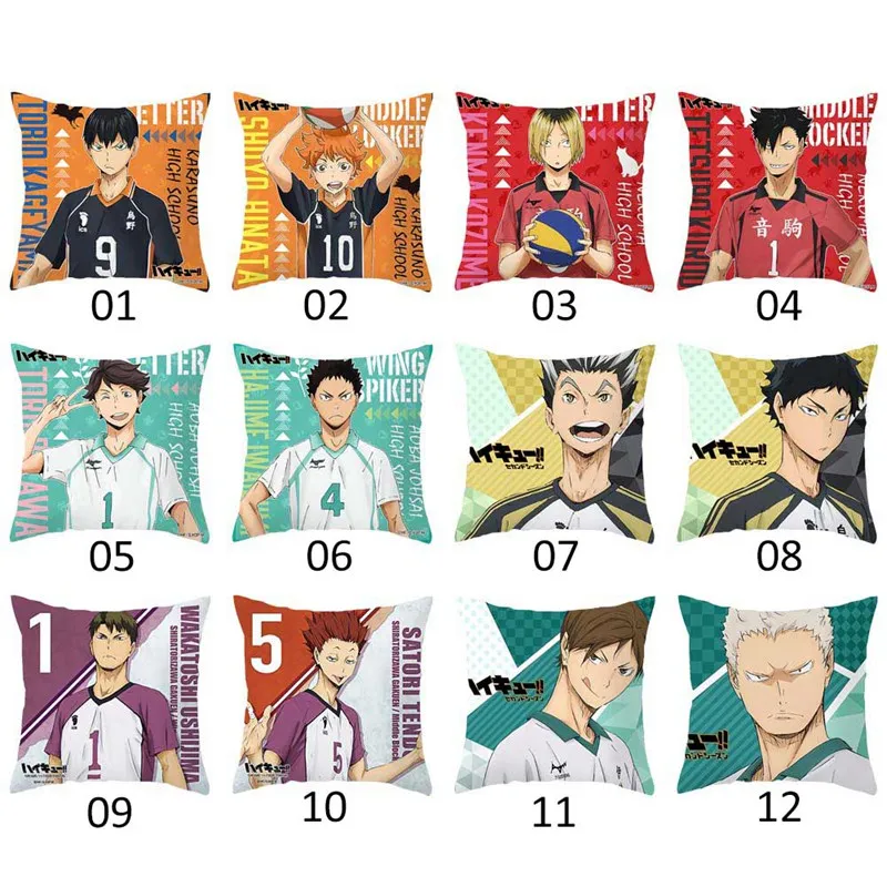 

Anime Manga Haikyuu!! Haikyuu Anime Two Sided Peach Skin Pillow Cushion Case Cover 45*45cm