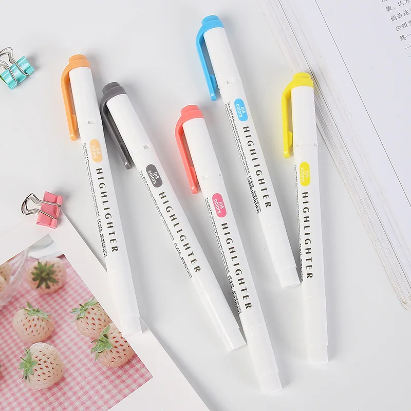 

Kawaii Japanese Stationery Mildliners Highlighter Colored Drawing Marker Pen Student Stationery Children's Gift School Supplies