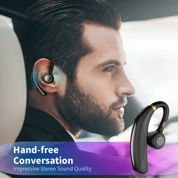 

Wireless Bluetooth Headset Headphones Earpiece Android Mobile Phone Hands-free Caller ID K06 Bluetooth version: 5.0