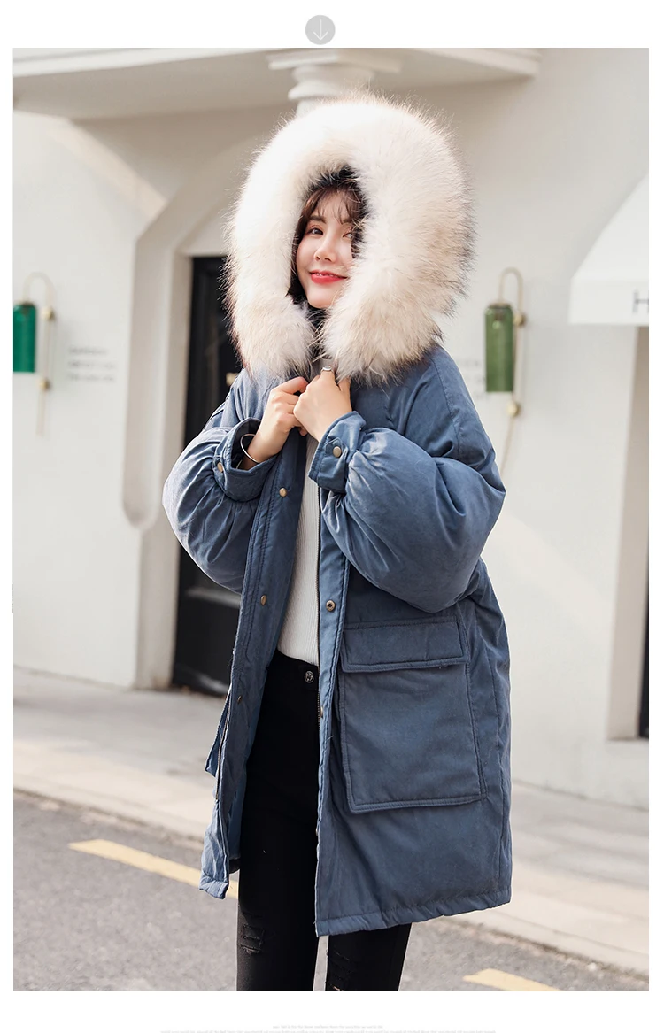 Женская куртка с хлопковой подкладкой,, стиль, корейский стиль, для студентов, зимнее, средней длины, плотное, хлопковое пальто, большой размер, пуховик, Fas