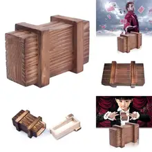 Магический отсек, Волшебная деревянная коробка-головоломка с секретным ящиком, винтажный секретный трюк, Детский головоломка, обучающая игрушка для детей