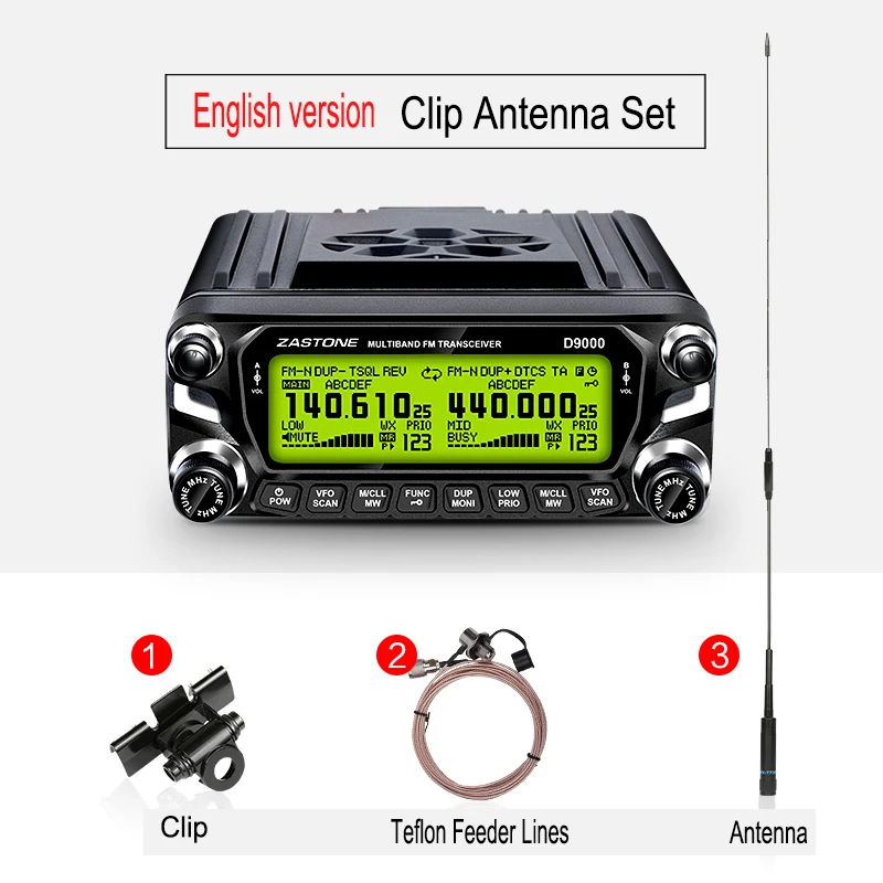 1pz ZT-D9000 автомобиль радио иди и болтай Walkie-антенна для рации набор двухстороннее радиотранслятор трансивер Автомобильная рация 20 км любительских Ham радио - Цвет: D9000 Eagle Set