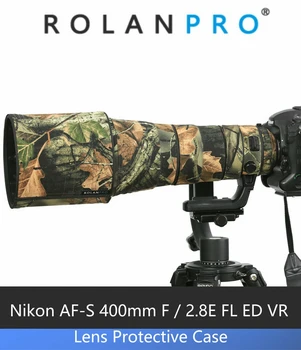 

ROLANPRO Lens Camouflage Coat Rain Cover for Nikon AF-S 400mm F/2.8E FL ED VR Lens Protective Case For Nikon SLR camera