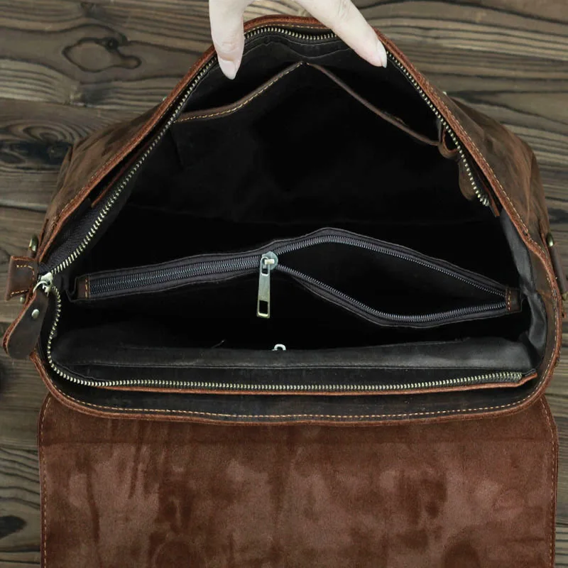 BOLEKE Винтаж Crazy Horse кожаный мужской портфель сумка для ноутбука деловая сумка из натуральной кожи Портфель Мужская сумка через плечо