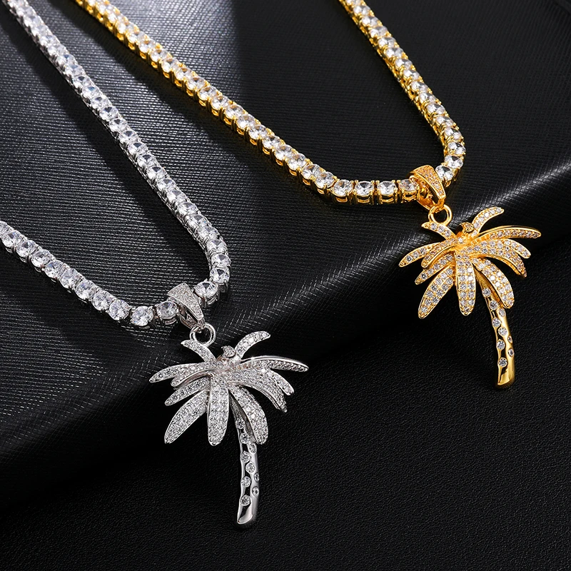 Palm Tree Pendant Men | Palm Pendant Chain | Palm Tree