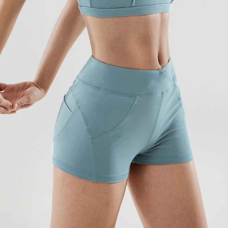 Blue PANT Женские скручивающие попки с высокой талией, для фитнеса шорты для йоги контроль живота ощущение голый марафон спортивные шорты бесшовные спортзал Леггинсы для йоги - Цвет: Blue PANT