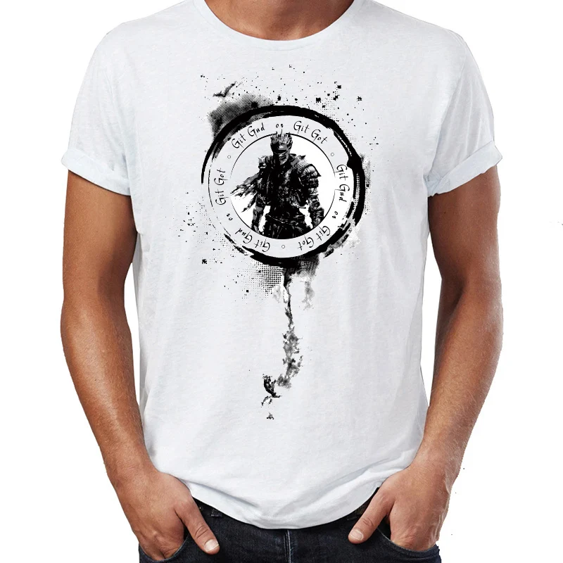 

Men's T Shirt Dark Souls Git Gud Awesome Artwork Drawing Printed Tee