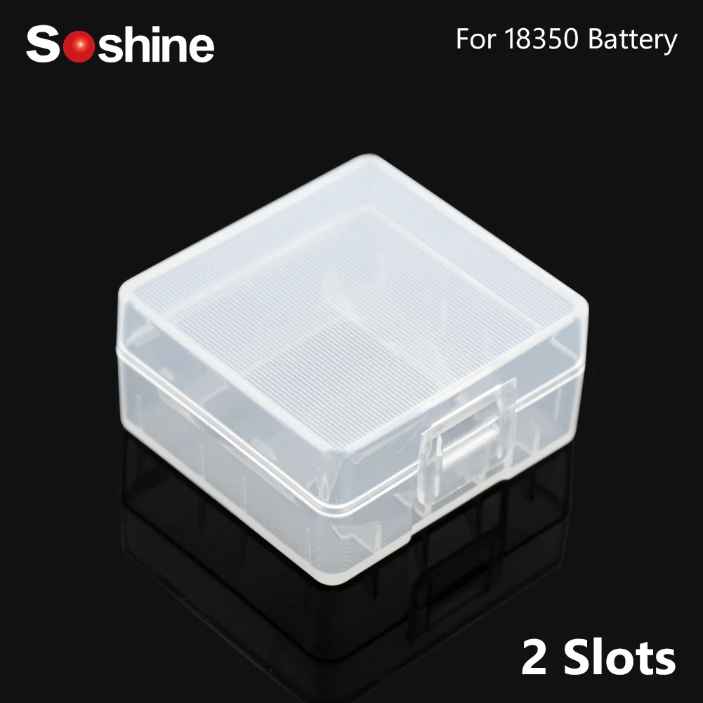 2*18350 Battery Holder Case 18350 Batteries White Plastic Storage Box 2 Slot Rechargeable Shell |