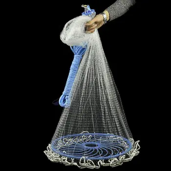 

New Upgraded Casting Nets Big Flying Disc Throwing Fishing Net Crab Fish Trap Cast Easy To Throw Throwing King Tools